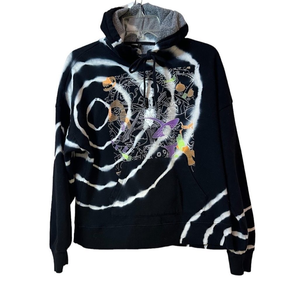 The Nightmare Before Christmas Halloween Town Characters Tie-Dye Hoodie XS